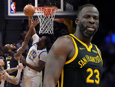 Golden State Warriors -pelaaja Draymond Green palasi NBA:n riveihin 12 ottelun pelikiellon jälkeen.