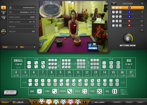 Sic Bo Asian live-teknologia