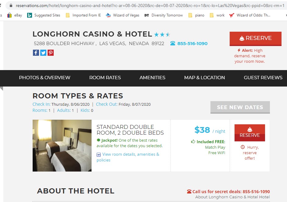 Reservations.com - 38 dollarin huone