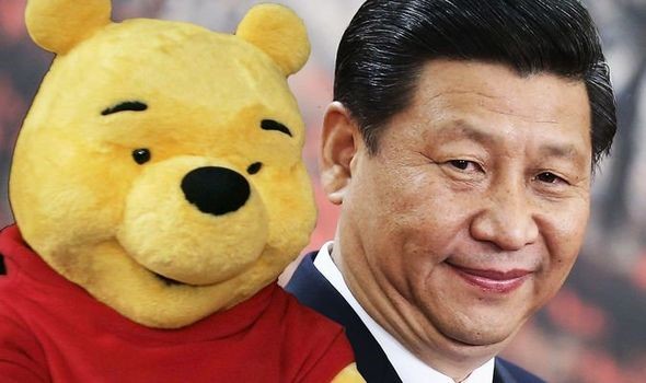 Kiinan johtaja Nalle Puhin kanssa