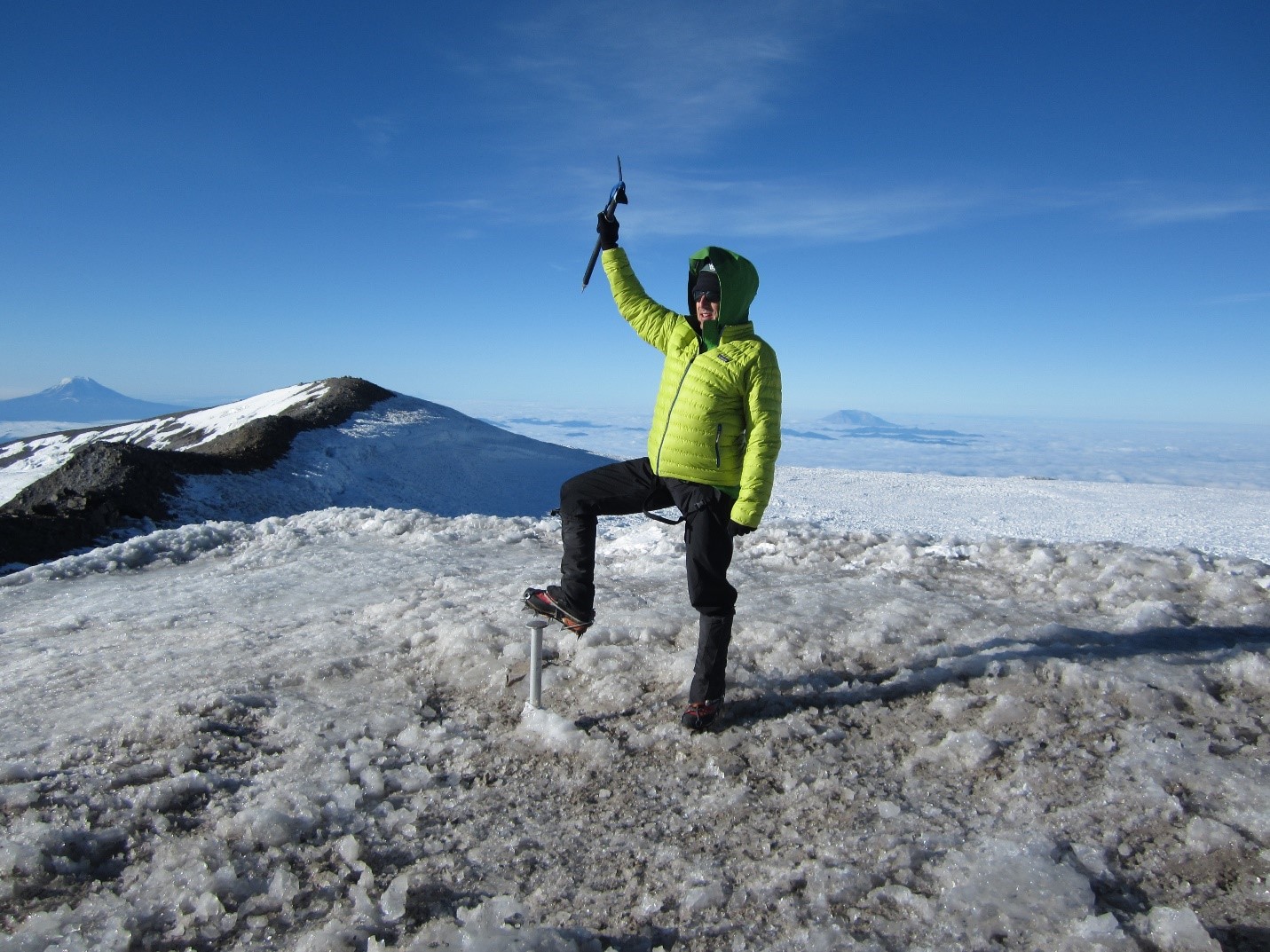 Mount Rainier -vuoren huipulla