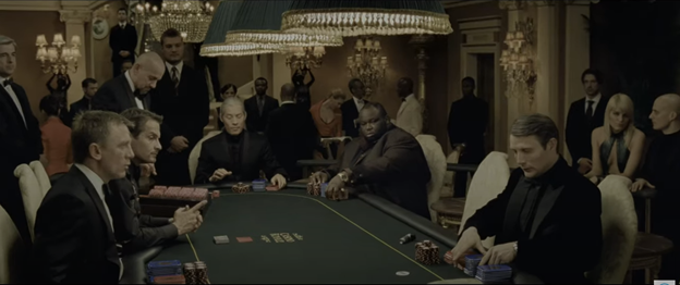 Casino Royalen pokerikohtaus