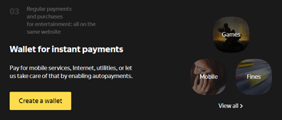 >Yandex.Moneyn lisätuotteita